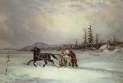 habitants sleighing Cornelius Krieghoff